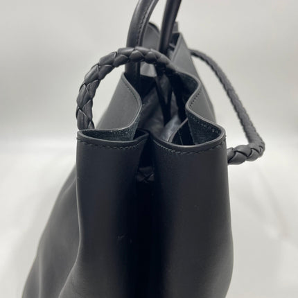 Bottega Veneta Andiamo Large Black Smooth Leather Handbag