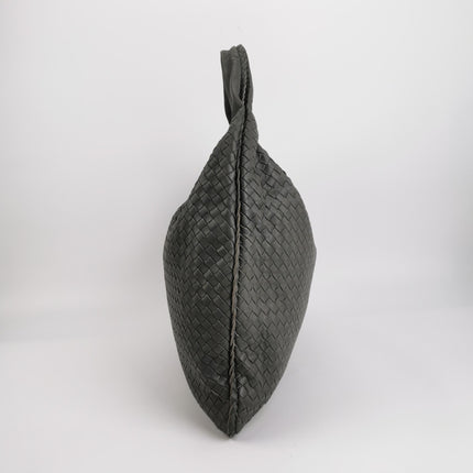 Bottega Veneta Veneta Hobo Dark Grey Leather Bag Maxi 55cm