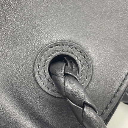 Bottega Veneta Andiamo Large Black Smooth Leather Handbag