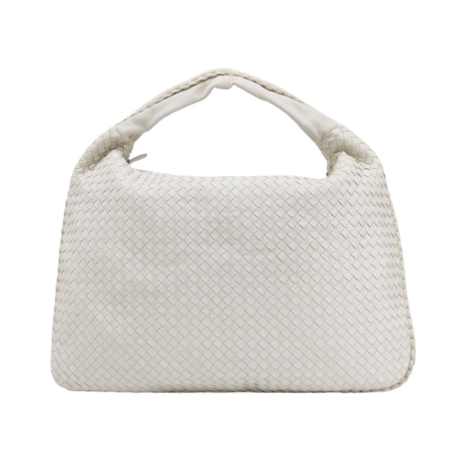 Bottega Veneta Veneta Hobo Dark White Leather Bag Maxi 55cm