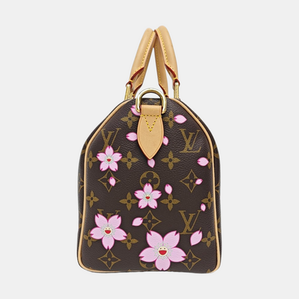 Louis Vuitton x Takashi Murakami Speedy 25 Cherry Blossoms on Monogram Crossbody Bag