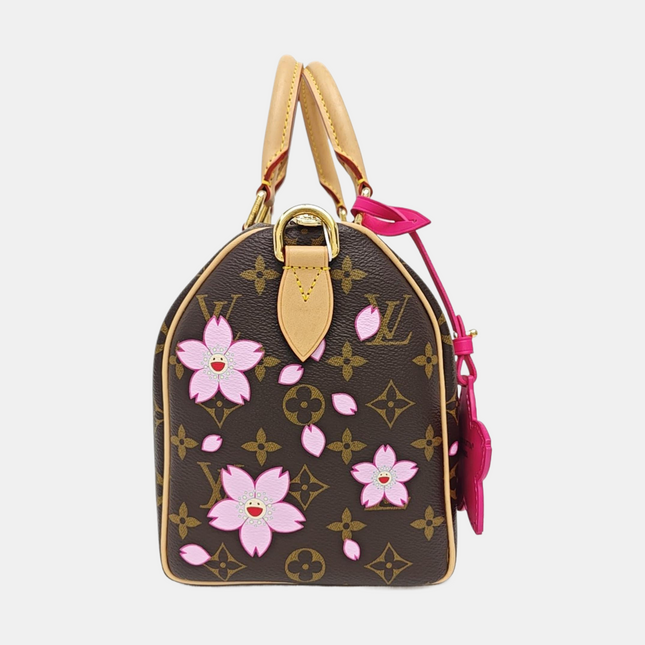 Louis Vuitton x Takashi Murakami Speedy 25 Cherry Blossoms on Monogram Crossbody Bag