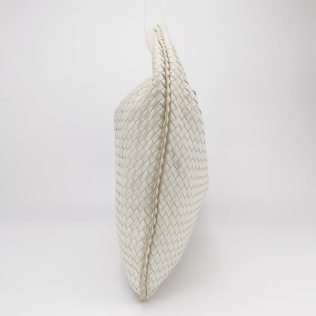 Bottega Veneta Veneta Hobo Dark White Leather Bag Maxi 55cm