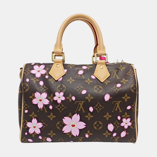 Louis Vuitton x Takashi Murakami Speedy 25 Cherry Blossoms on Monogram Crossbody Bag