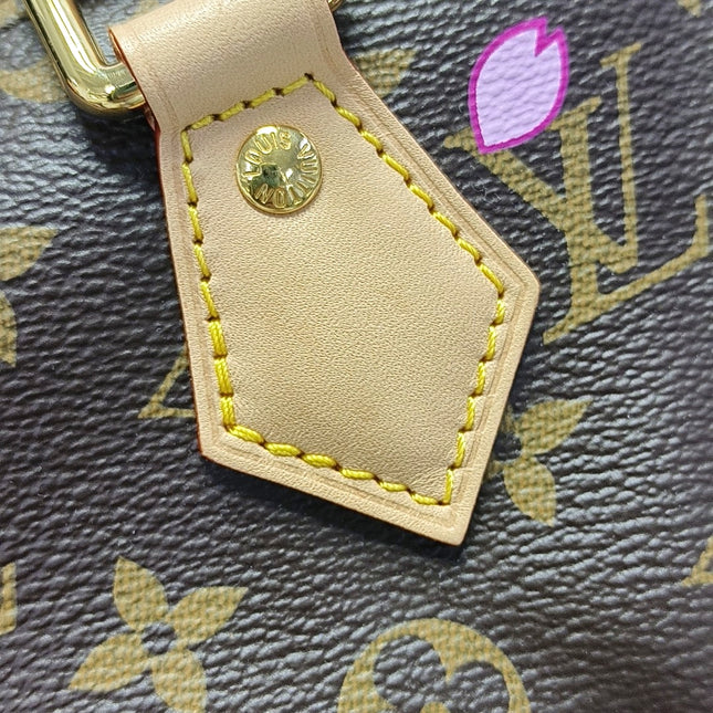 Louis Vuitton x Takashi Murakami Speedy 25 Cherry Blossoms on Monogram Crossbody Bag