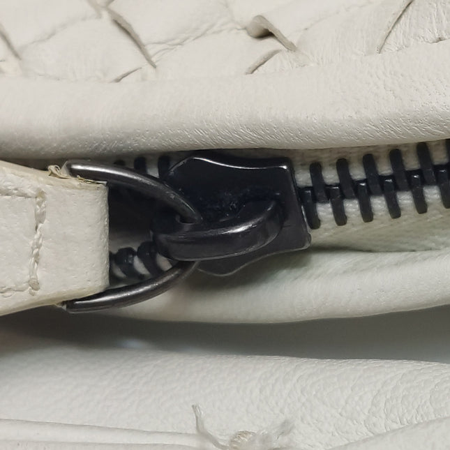 Bottega Veneta Veneta Hobo Dark White Leather Bag Maxi 55cm