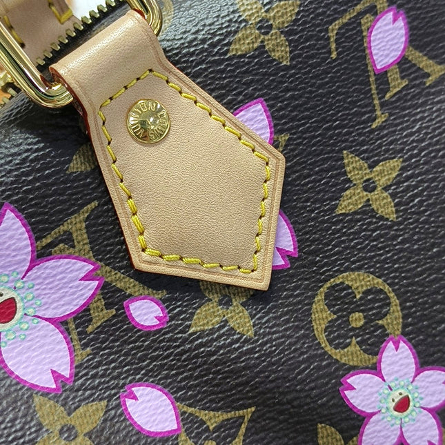 Louis Vuitton x Takashi Murakami Speedy 25 Cherry Blossoms on Monogram Crossbody Bag