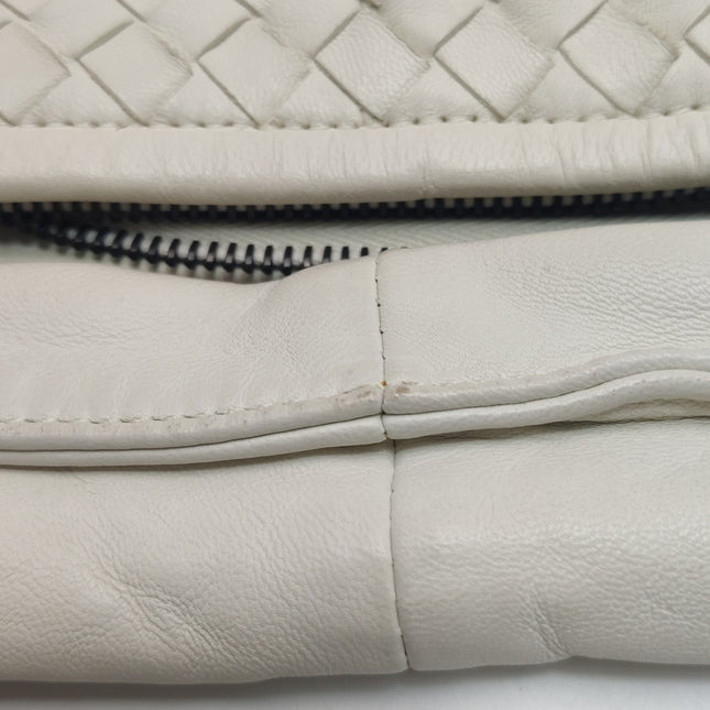 Bottega Veneta Veneta Hobo Dark White Leather Bag Maxi 55cm