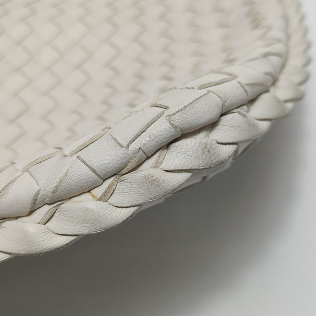 Bottega Veneta Veneta Hobo Dark White Leather Bag Maxi 55cm