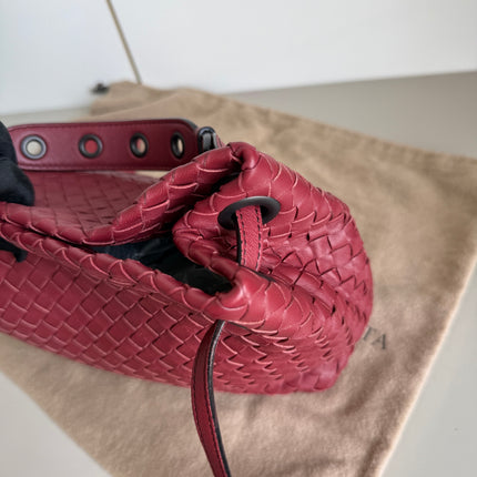 Bottega Veneta Garda Tote Burgundy Intrecciato Leather Medium 25cm