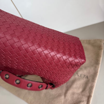 Bottega Veneta Garda Tote Burgundy Intrecciato Leather Medium 25cm