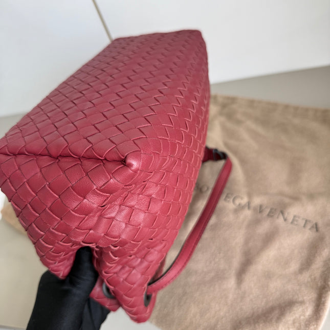 Bottega Veneta Garda Tote Burgundy Intrecciato Leather Medium 25cm