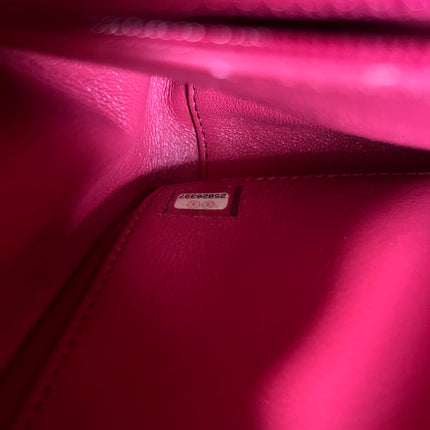 Chanel Business Affinity Small Pink Caviar Leather Top Handle Crossbody Bag