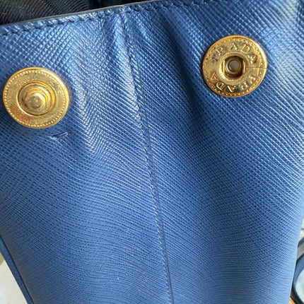 Prada Galleria Saffiano Leather Large Navy with Strap