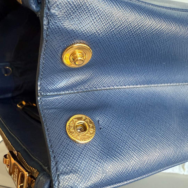 Prada Galleria Saffiano Leather Large Navy with Strap