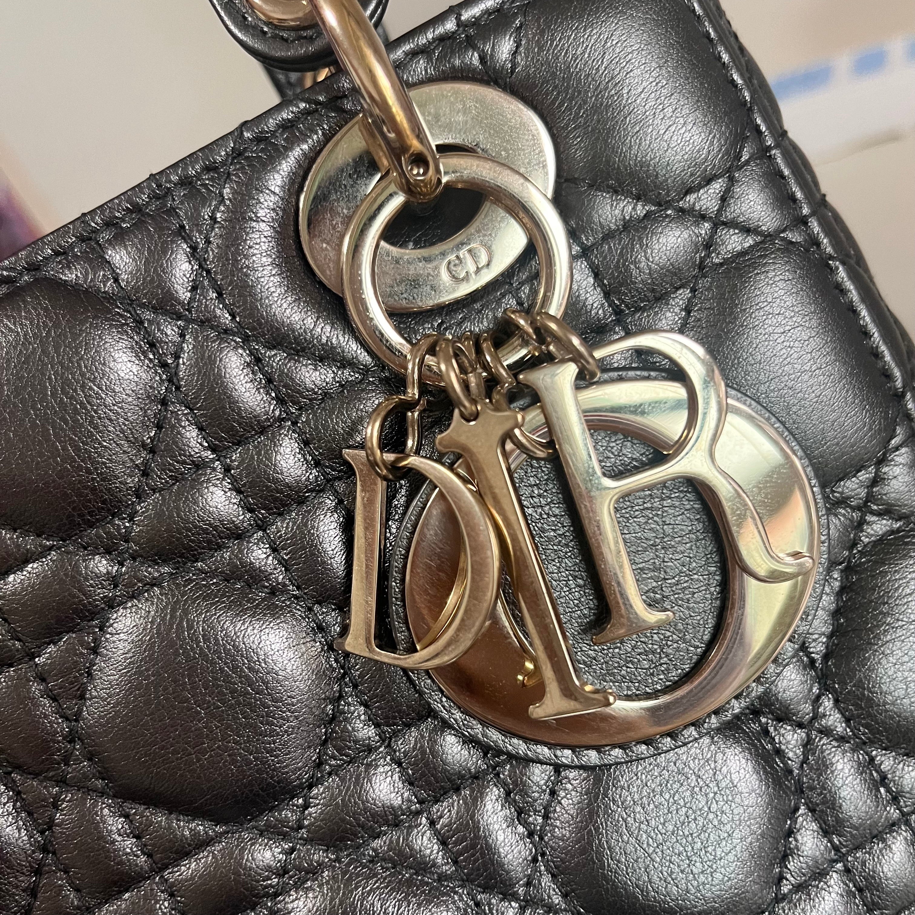 Dior fashion gunmetal bag