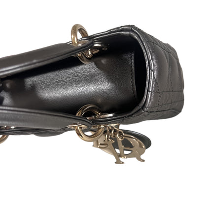 Sold Lady Dior Small ABCdior Gunmetal Grey Cannage Lambskin Handbag with ABC Strap