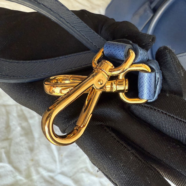 Prada Galleria Saffiano Leather Large Navy with Strap