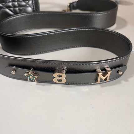 Sold Lady Dior Small ABCdior Gunmetal Grey Cannage Lambskin Handbag with ABC Strap