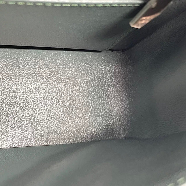 Chanel Classic Flap Mini Rectangular 2019 Green Lambskin Leather Silver Hardware