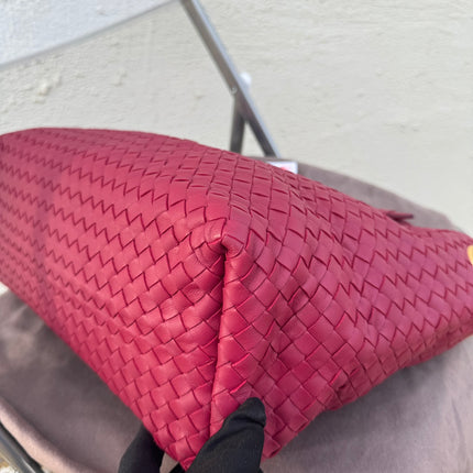 Bottega Veneta Garda Hot Pink Intrecciato Nappa Leather Large 33cm