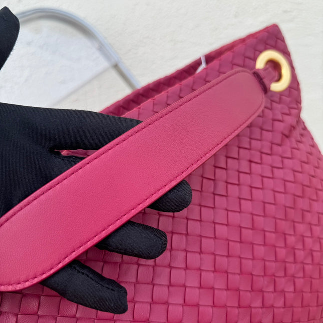 Bottega Veneta Garda Hot Pink Intrecciato Nappa Leather Large 33cm