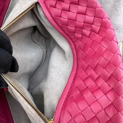 Bottega Veneta Garda Hot Pink Intrecciato Nappa Leather Large 33cm