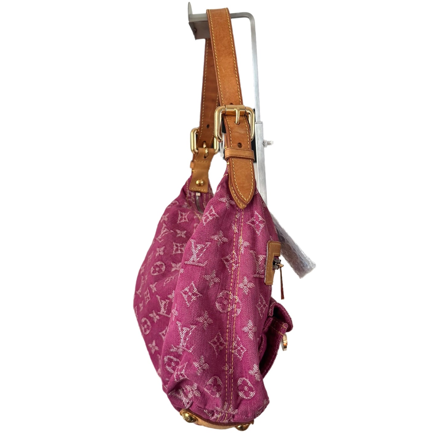 Louis Vuitton Monogram Pink Denim Baggy PM Shoulder Bag