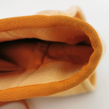 Sold Chanel Deauville Tote Orange Denim Leather Trim Small