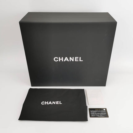 Sold Chanel Deauville Tote Orange Denim Leather Trim Small