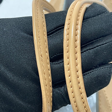 Chanel Deauville Tote Wild Stitch Beige Leather Silver Hardware