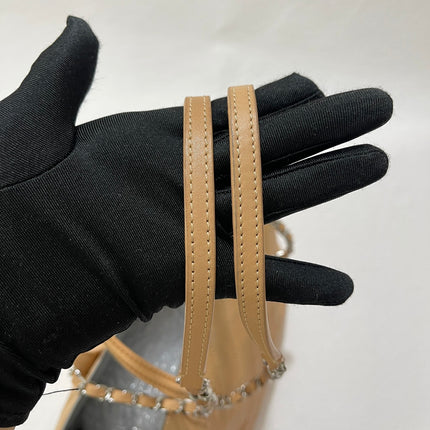 Chanel Deauville Tote Wild Stitch Beige Leather Silver Hardware