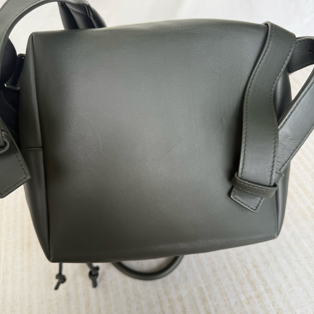 Bottega Veneta Backpack Dark Green Intrecciato Leather