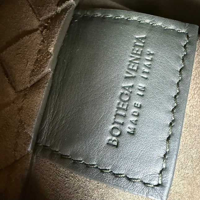 Bottega Veneta Backpack Dark Green Intrecciato Leather