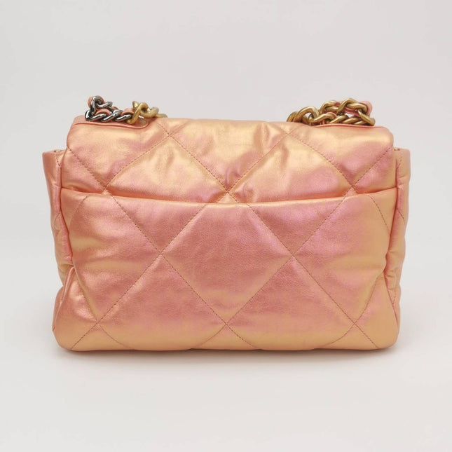Sold Chanel 19 Bag Medium Iridescent Pink Crossbody Bag