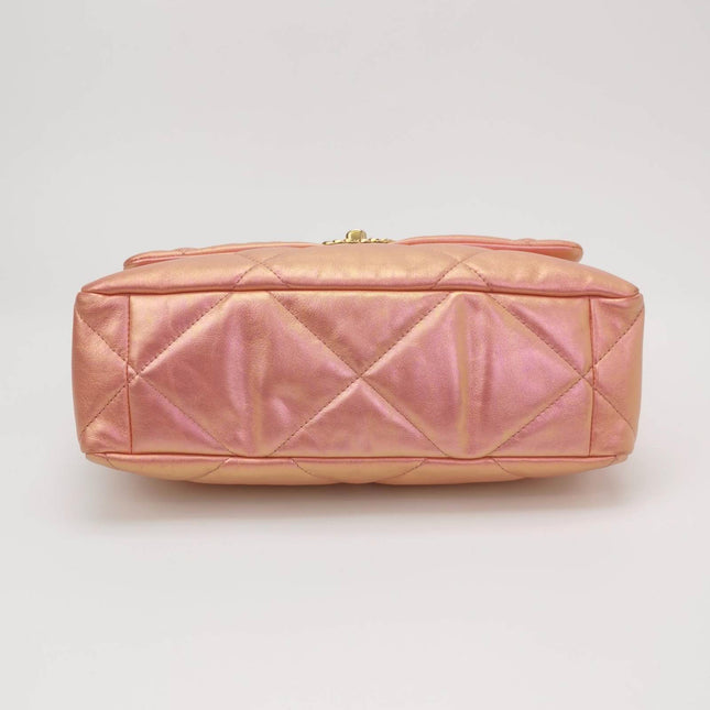 Sold Chanel 19 Bag Medium Iridescent Pink Crossbody Bag