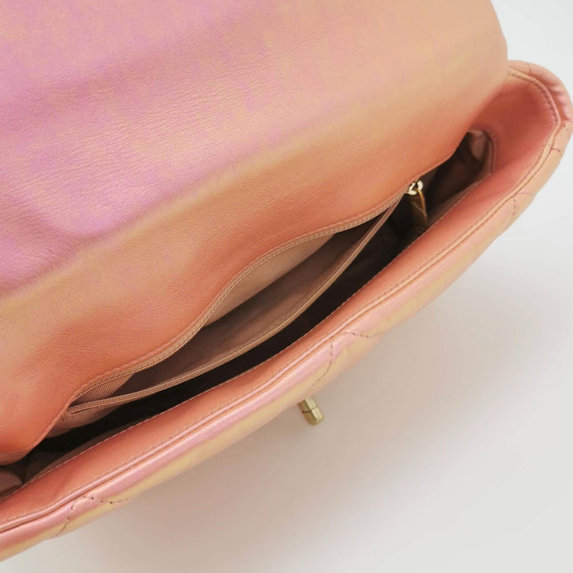 Sold Chanel 19 Bag Medium Iridescent Pink Crossbody Bag