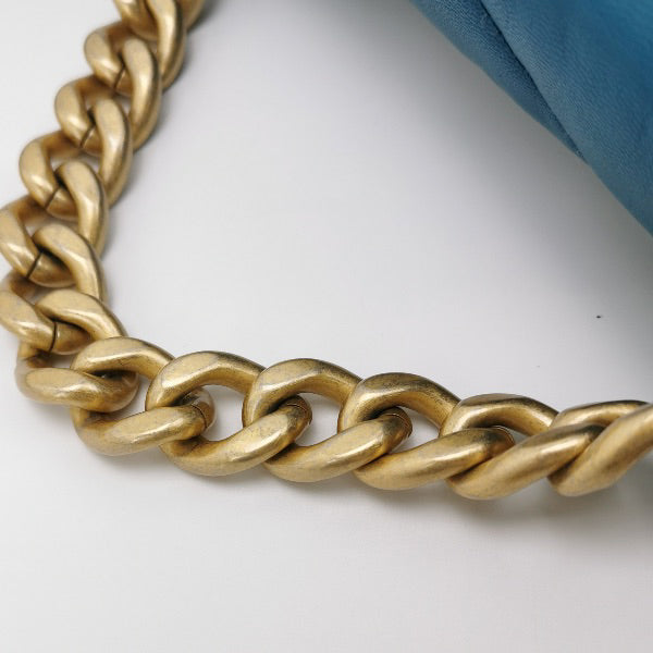 Sold Chanel 19 Bag Small Teal Blue Gold Hardware Chain Crossbody Bag