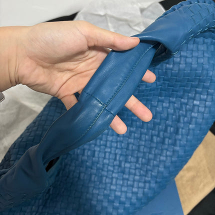 Bottega Veneta Belly Hobo Intrecciato Blue Navy Leather Maxi 50cm