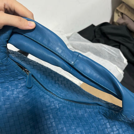Bottega Veneta Belly Hobo Intrecciato Blue Navy Leather Maxi 50cm