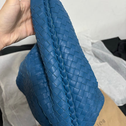 Bottega Veneta Belly Hobo Intrecciato Blue Navy Leather Maxi 50cm