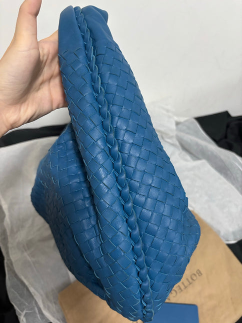 Bottega Veneta Belly Hobo Intrecciato Blue Navy Leather Maxi 50cm