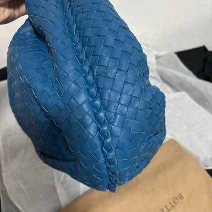 Bottega Veneta Belly Hobo Intrecciato Blue Navy Leather Maxi 50cm