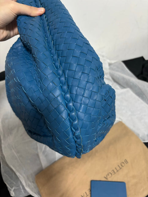 Bottega Veneta Belly Hobo Intrecciato Blue Navy Leather Maxi 50cm