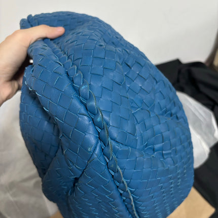Bottega Veneta Belly Hobo Intrecciato Blue Navy Leather Maxi 50cm