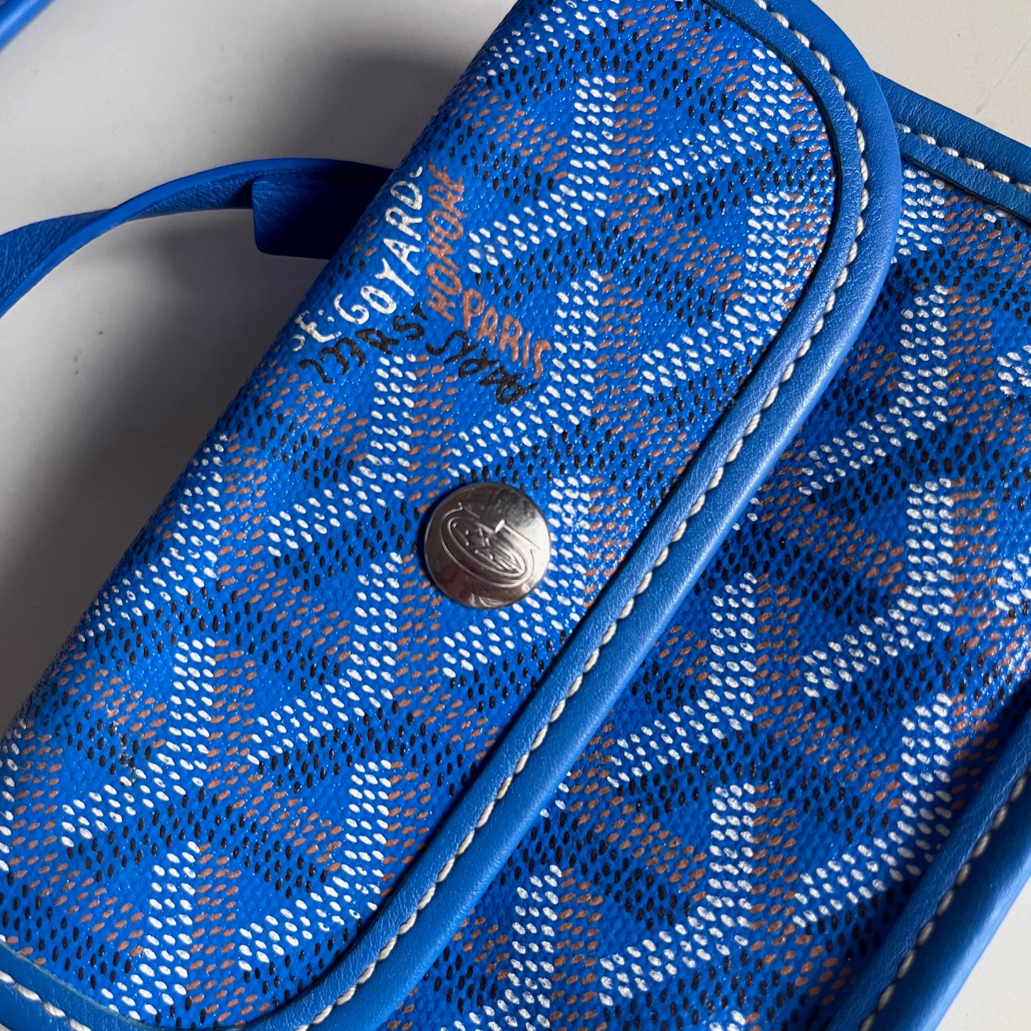 Goyard Anjou Mini Tote 2017 Blue leather