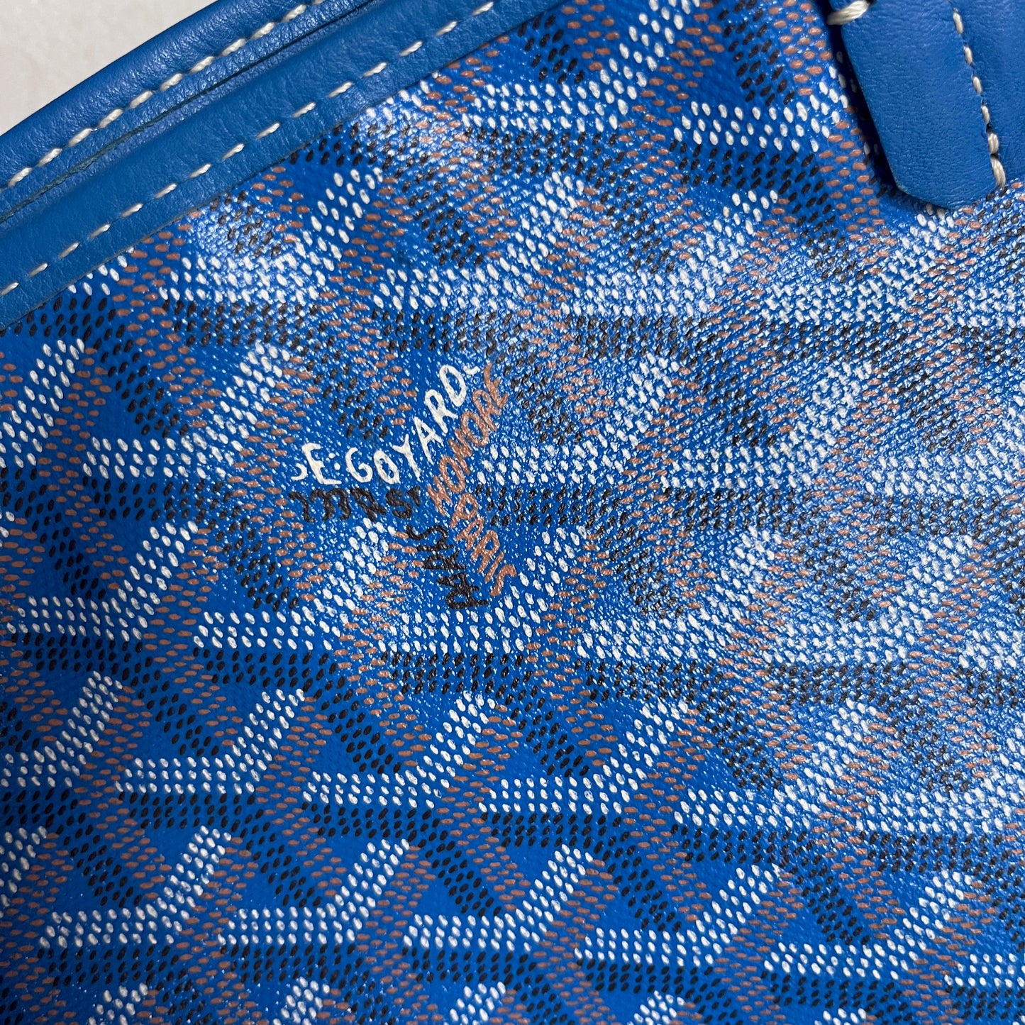 Goyard Anjou Mini Tote 2017 Blue leather