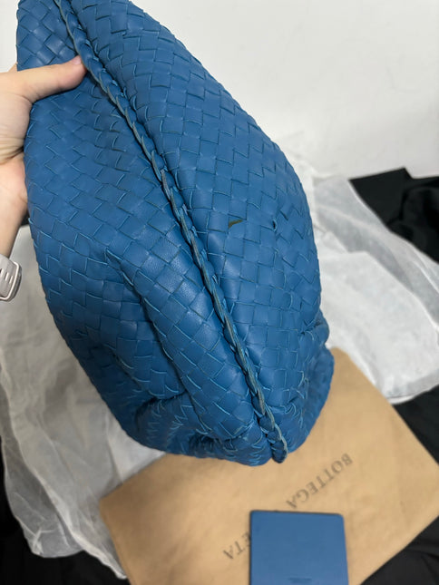 Bottega Veneta Belly Hobo Intrecciato Blue Navy Leather Maxi 50cm