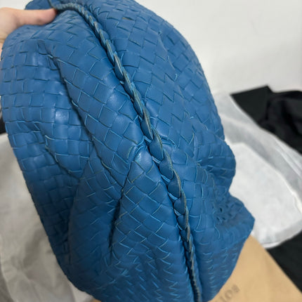Bottega Veneta Belly Hobo Intrecciato Blue Navy Leather Maxi 50cm