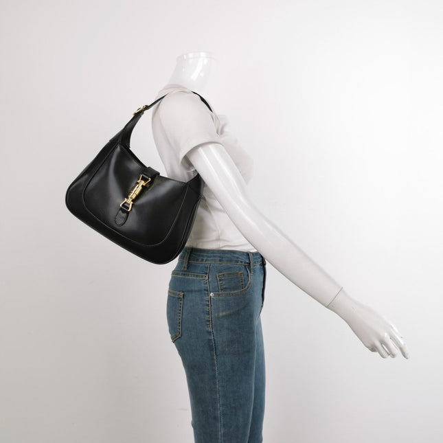 Sold Gucci Jackie 1961 Black Leather Bag with Adjustable Strap Never Worn